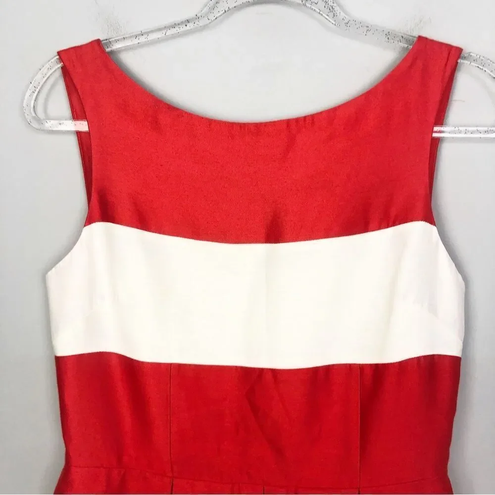 KATE SPADE NEW YORK | Gayle Fit & Flare Colorblock Stripe Dress Women’s Size 6